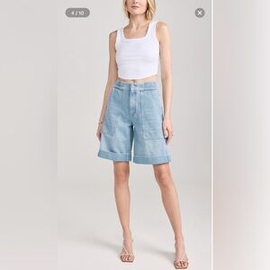 NWT MOTHER SNACKS! The Tasty Utility Short Cuffed, 25